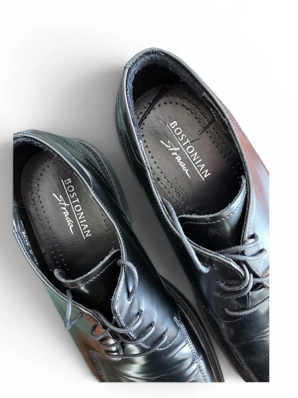Bostonian Mens 11.5 black leather  Oxford Dress Shoes